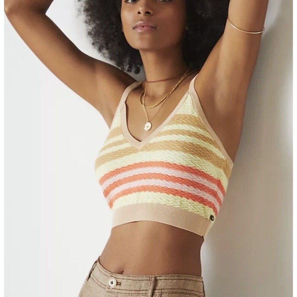 Scotch & Soda Striped Knit Tank M Anthropologie Crop Summer Edition